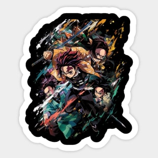 Demon Slayer Powerful Protagonists Sticker